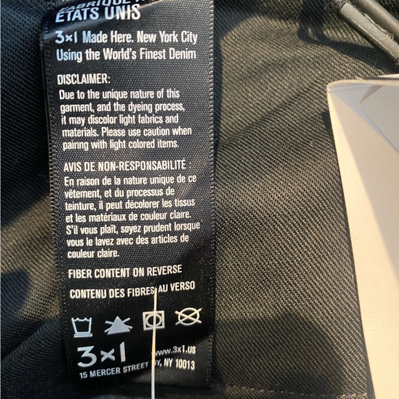 3x1 Mens M5 Slim Selvedge Jean Wythe NWT - Picture 6 of 7
